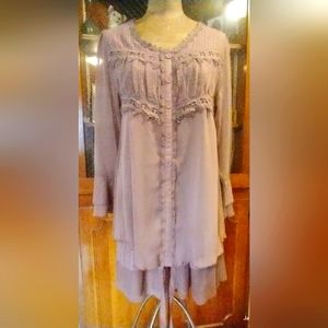 Pretty Angel Vintage Style Dress or Long Tunic in Mauve